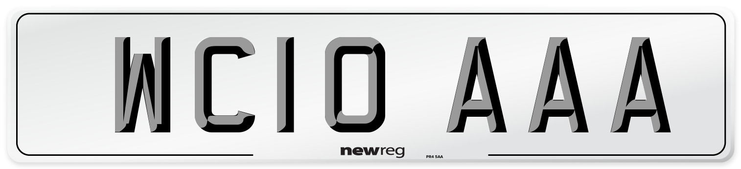 WC10 AAA Number Plate from New Reg